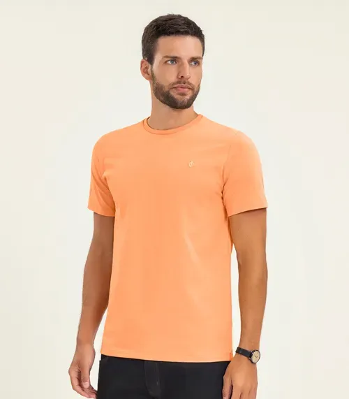 Camiseta Masculina Básica Diametro Laranja