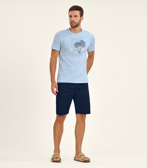 Bermuda Masculina em Sarja Diametro Azul