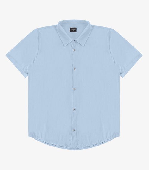 Camisa Viscose Dobby Masculina Diametro Azul