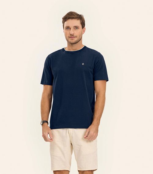 Camiseta Cotton Leve Masculina Diametro Azul