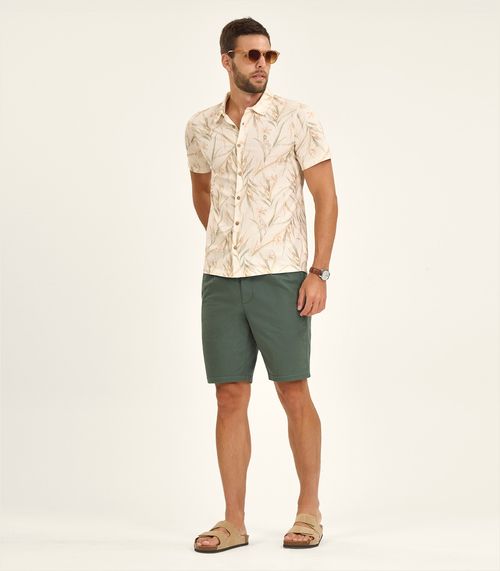 Bermuda Masculina em Linho Diametro Verde