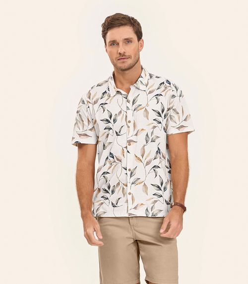 Camisa em Meia Malha Masculina Diametro Bege
