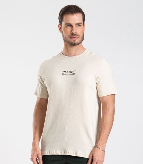 Camiseta Masculina Malhão Fruit Diametro Bege