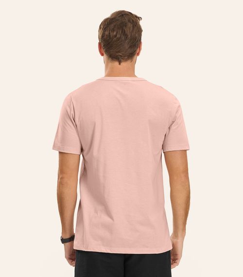 Camiseta Meia Malha Masculina Diametro Rosa