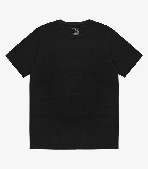 Camiseta Masculina Meia Malha Diametro Preto