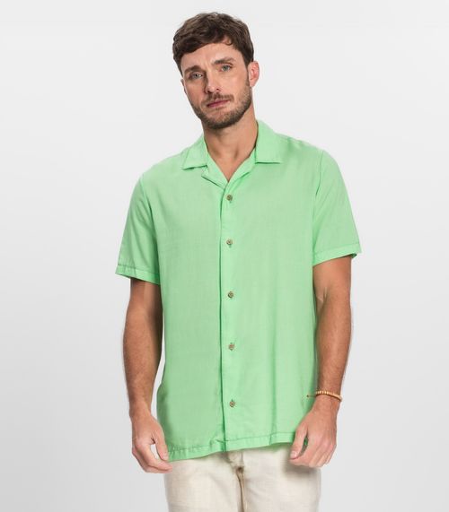 Camisa Em Viscolinho Masculina Diametro Verde