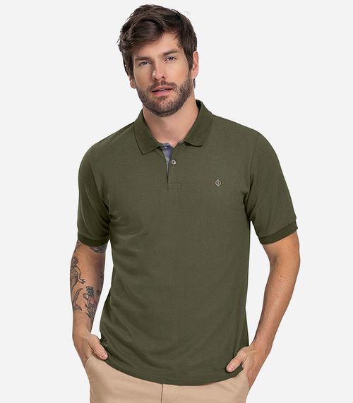 Polo Masculina Básica Diametro Verde