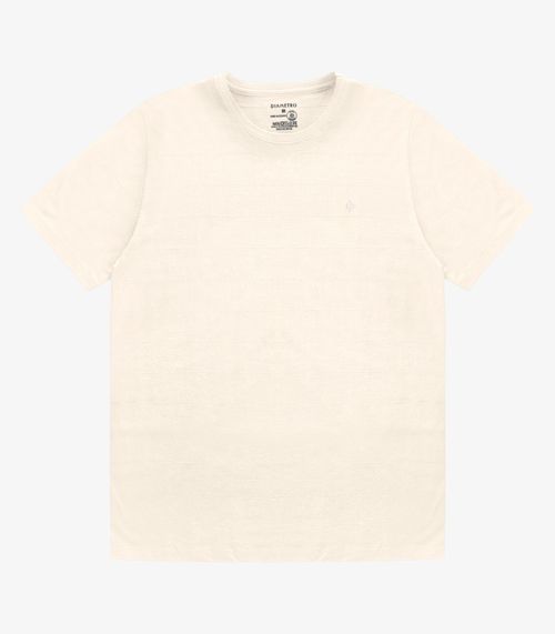 Camiseta Masculina Meia Malha Diametro Bege