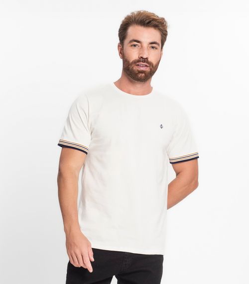 Camiseta Cotton Leve Masculina Básica  Diametro Bege