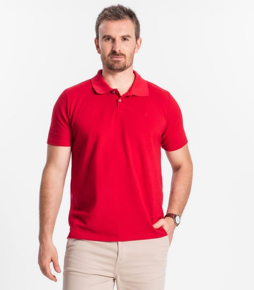 Polo Básica Masculina Diametro Vermelho