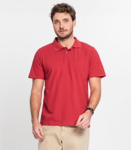 Polo Básica Masculina Diametro Vermelho