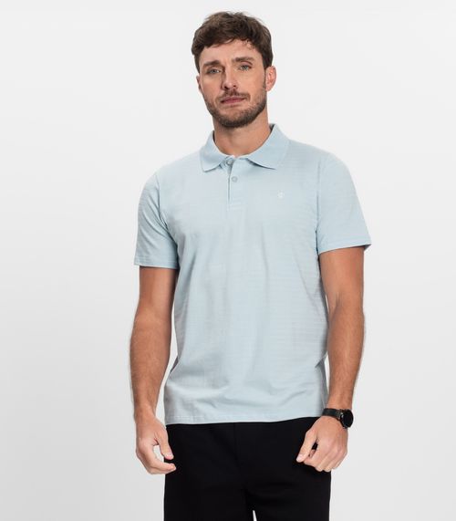 Polo Masculino Manga Curta Cotton Diametro Azul