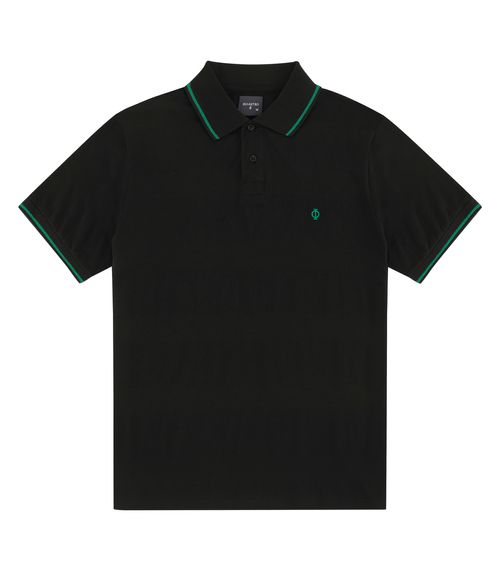 Polo Piquet Masculina Diametro Preto