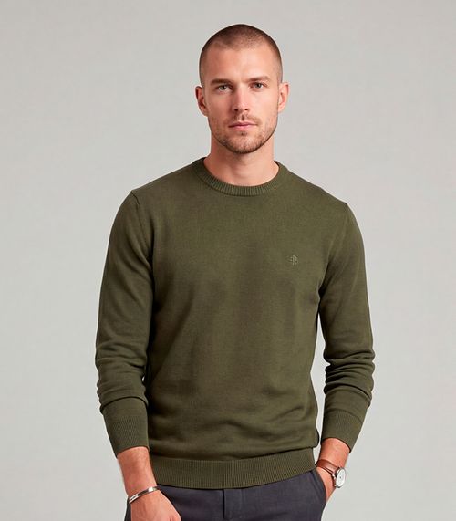 Suéter Masculino Tricot Diametro Verde