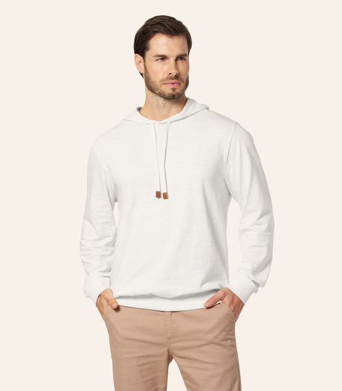 Moletom Manga Longa Com Capuz Diametro Bege