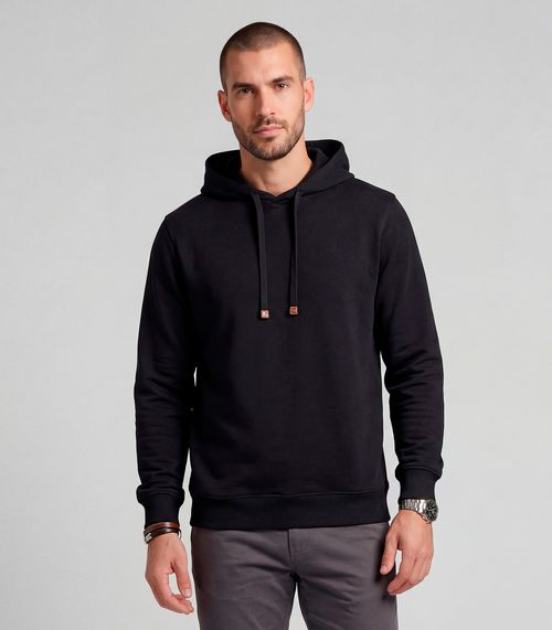 Moletom Manga Longa Com Capuz Diametro Preto