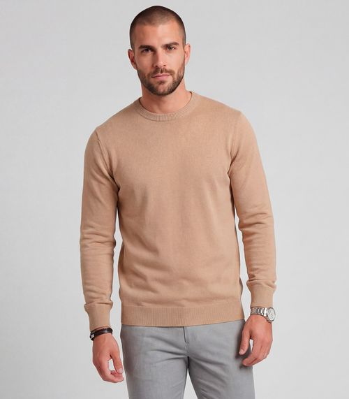 Suéter Masculino Tricot Diametro Marrom