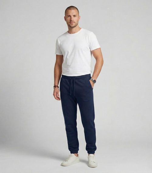 Calça Masculina Moletom Felpado Diametro Azul