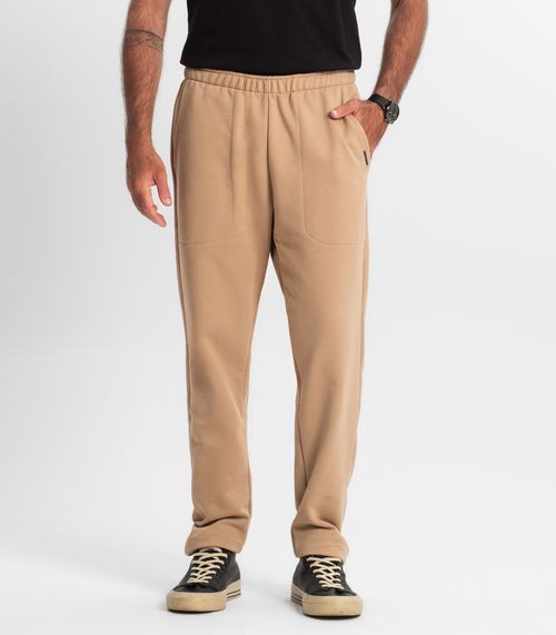 Calça Masculina Moletom Peluciado Diametro Marrom