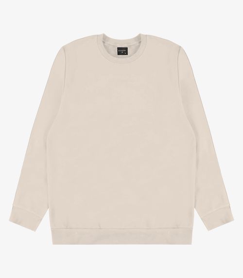 Blusão Masculino Moletom Felpado Básico Diametro Bege