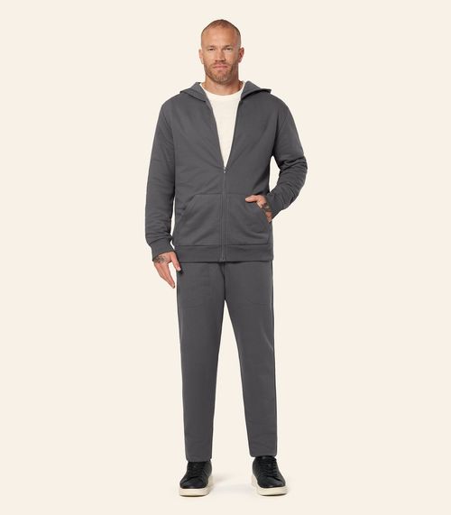 Jaqueta Masculina Moletom Peluciado Diametro Cinza