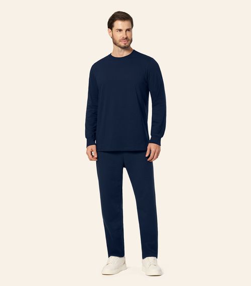 Calça Masaculina Moletom Básico Diametro Azul