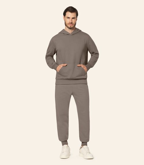 Calça Masculina Em Moletom Peluciado Diametro Marrom