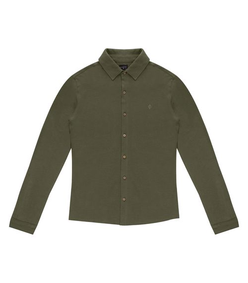 Camisa Masculina Manga Longa Moletinho Diametro Verde