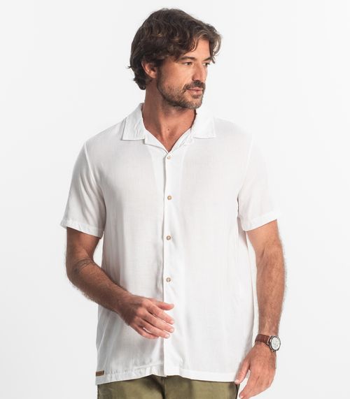 Camisa Masculina Em Viscolinho Diametro Bege