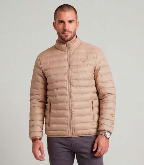 Jaqueta Masculina Microfibra Com Bolsos Diametro Marrom