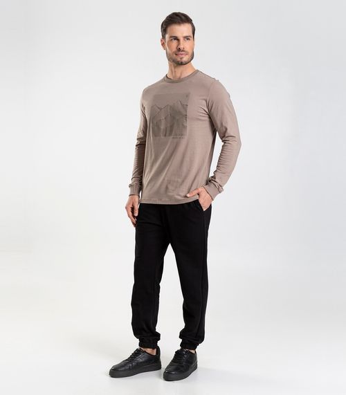 Calça Masculina Moletom Felpado Diametro Preto