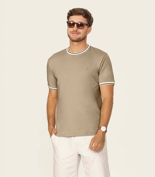 Camiseta Masculina Cotton Leve UV Diametro Marrom