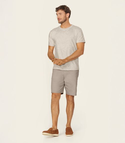 Camiseta Masculina Cotton leve Estampada Diametro Bege