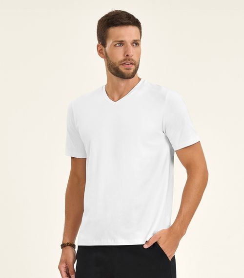 Camiseta Cotton Leve Masculina Diametro Branco