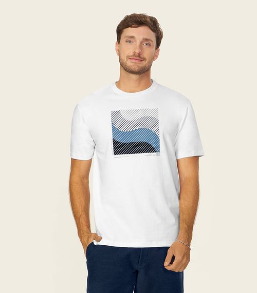 Camiseta Masculina Cotton Leve UV Diametro Branco