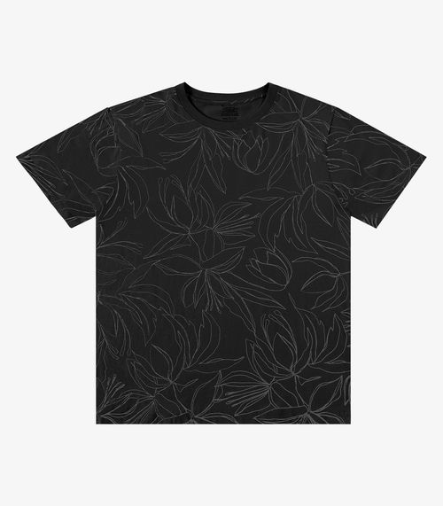 Camiseta Masculina Cotton leve Estampada Diametro Preto