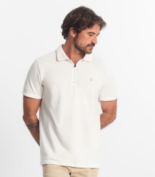 Polo Masculina Pique Diametro Bege