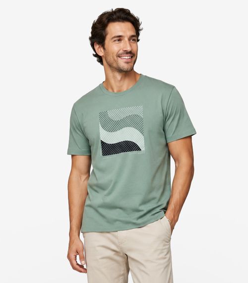 Camiseta Masculina Cotton Leve UV Diametro Verde