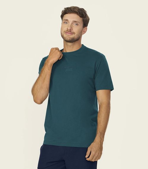 Camiseta Masculina Meia Malha Com Estampa Diametro Verde