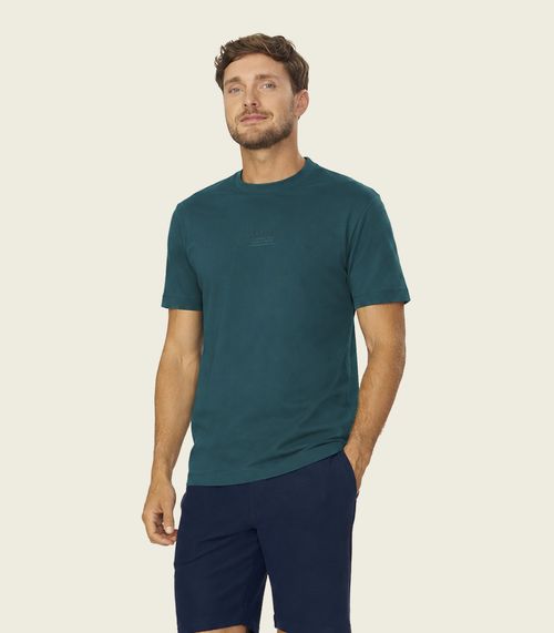 Camiseta Masculina Meia Malha Com Estampa Diametro Verde