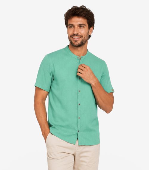 Camisa Masculina Listras Geométricas Diametro Verde