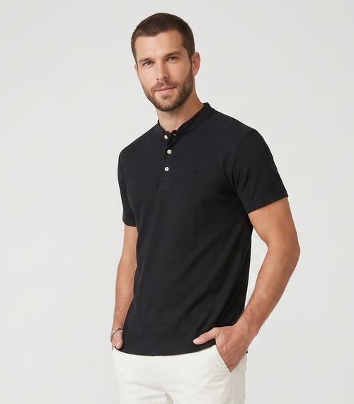 Camiseta Masculina Malhão Maquinetado Diametro Preto