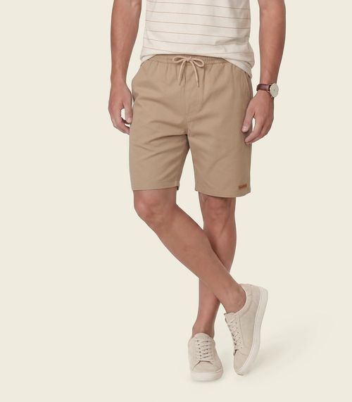 Bermuda Masculina de Sarja com Elastano Diametro Marrom