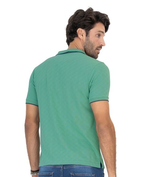 Camisa Polo Masculina Em Meia Malha Diametro Verde
